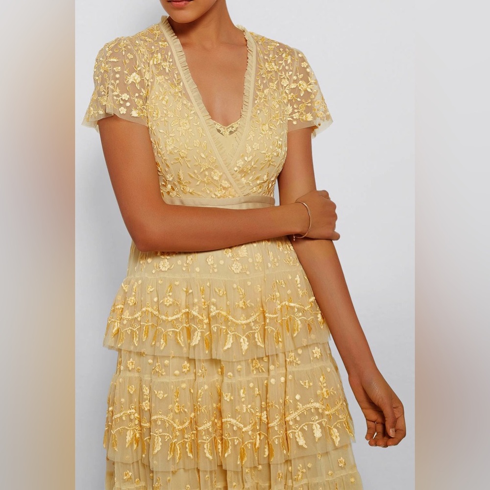 Needle & Thread Belle of the Ball gown lace rushed dress floral tulle tiered